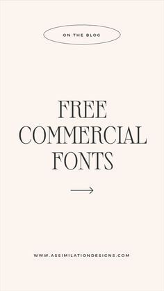 Here are fonts you can use for business, commercial fonts for free, free fonts