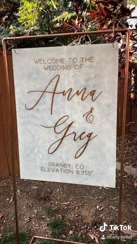 Painted Acrylic Sign & Copper Stand Set