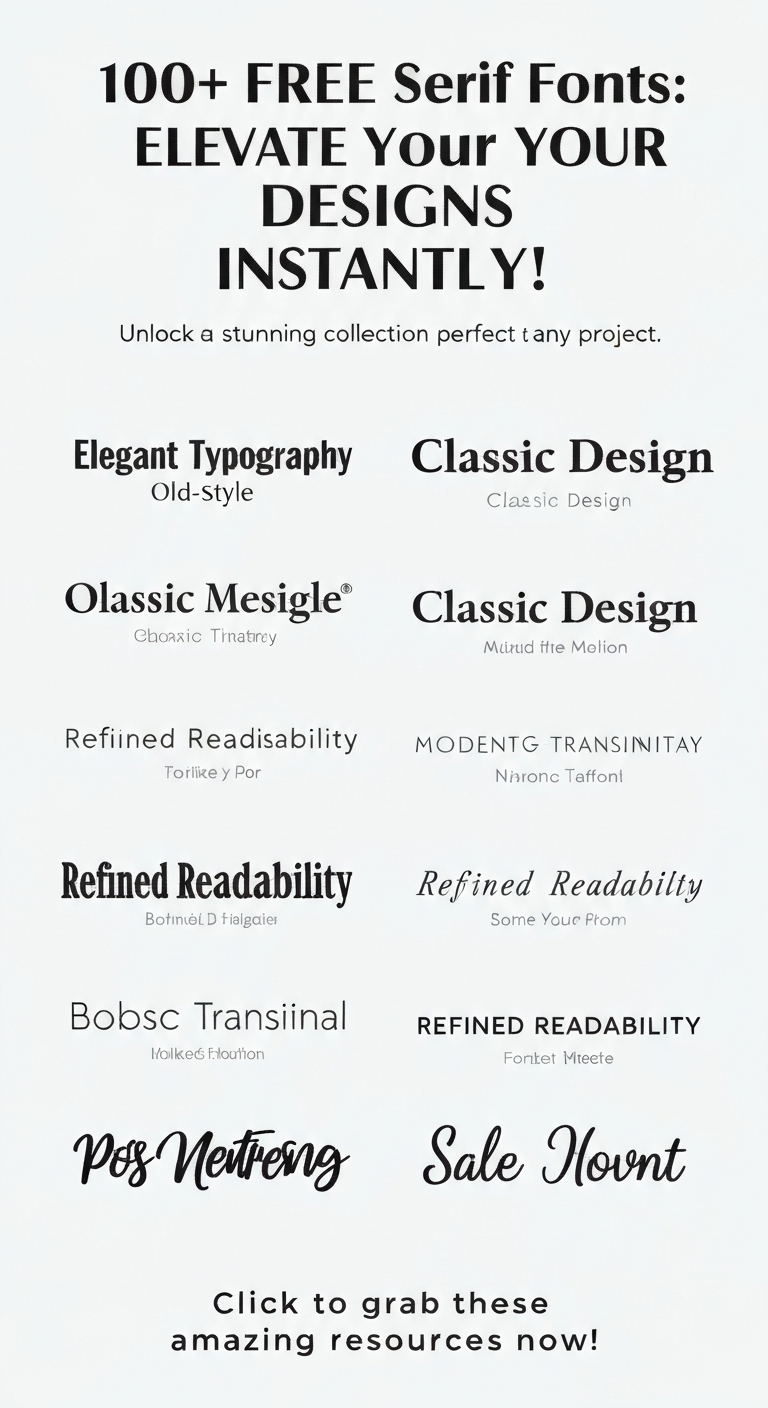 100+ FREE Serif Fonts: Elevate Your Designs Instantly!