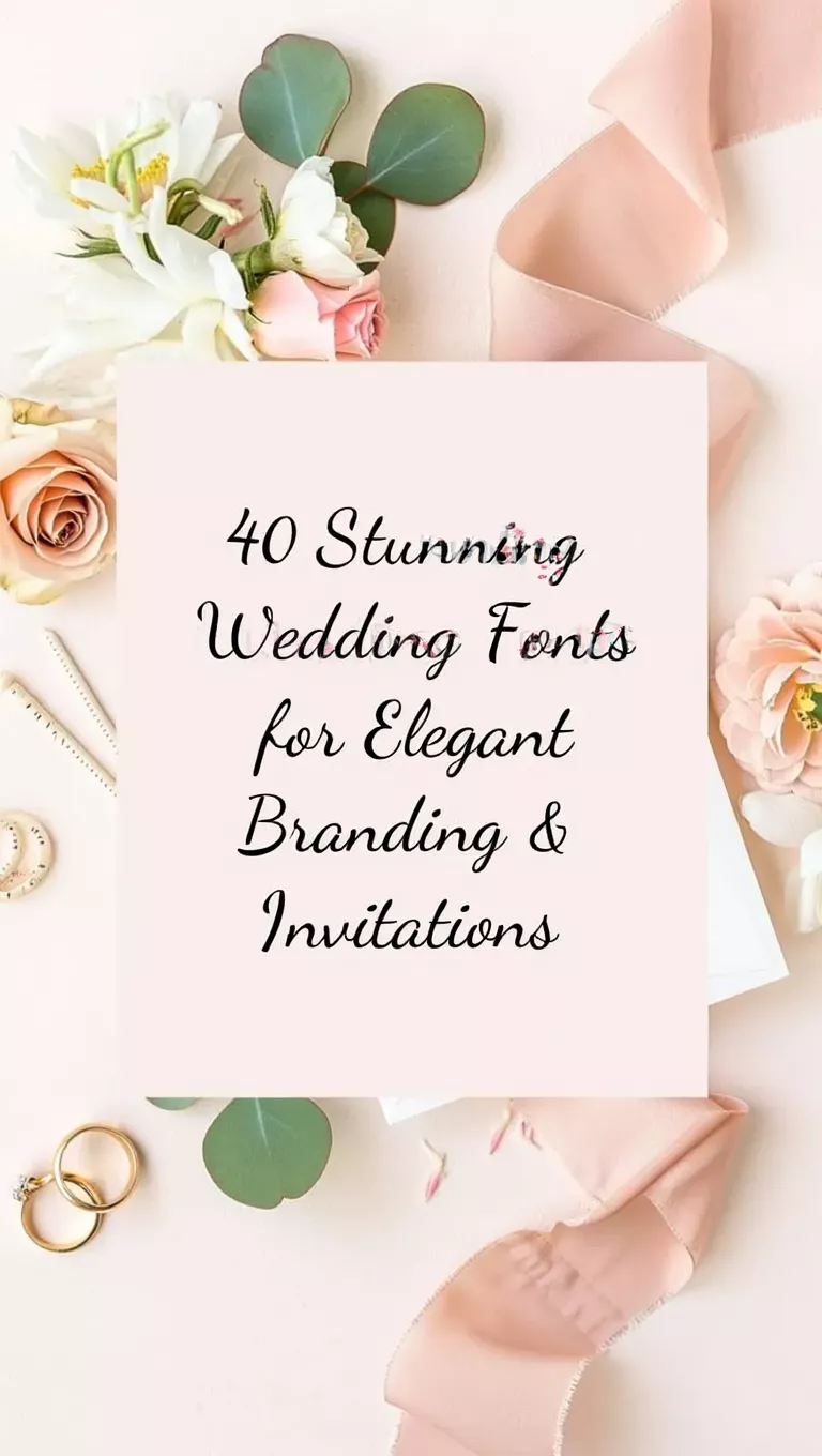 40 Stunning Wedding Fonts for Elegant Branding & Invitations