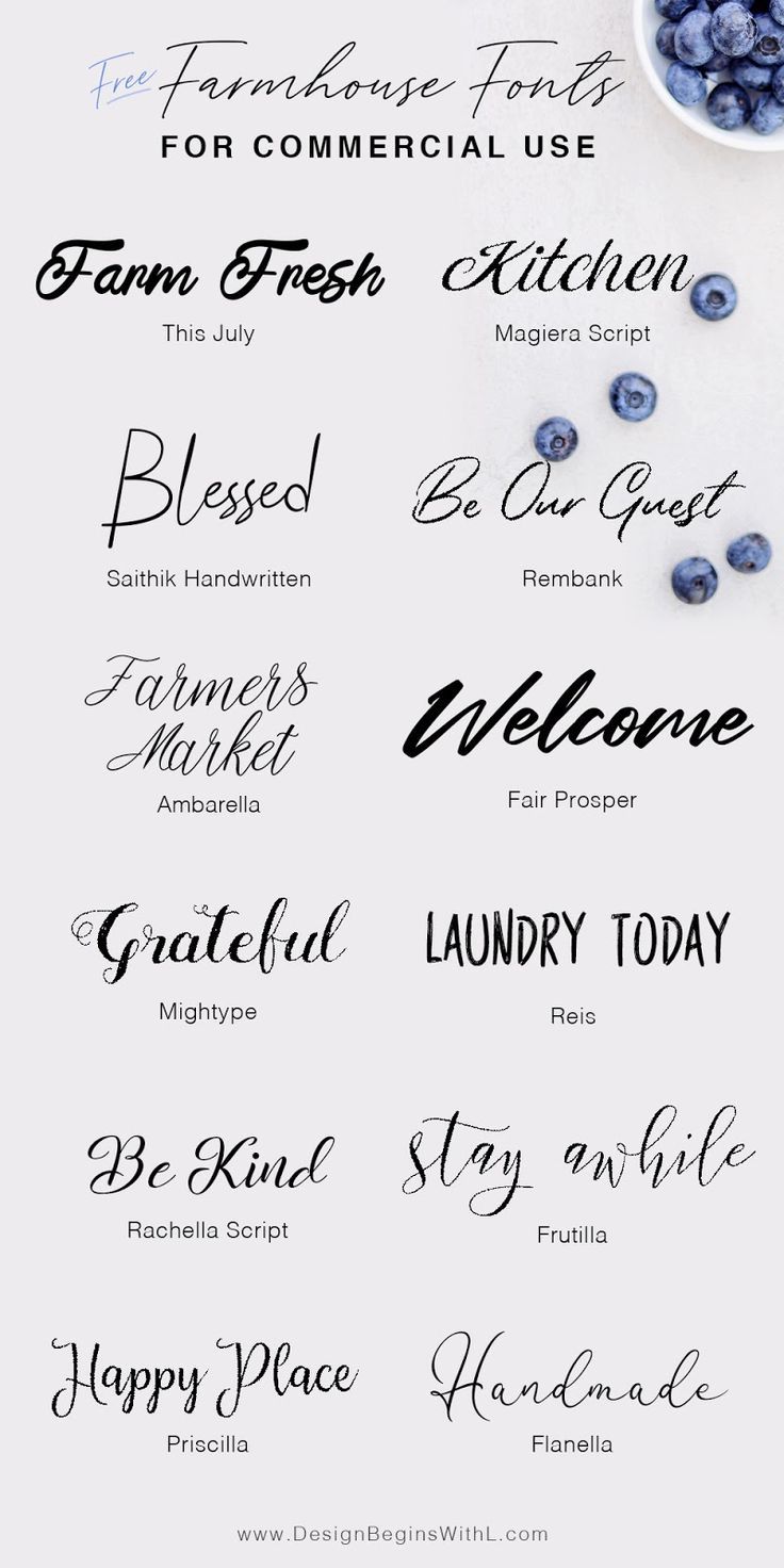 Free Farmhouse Fonts for Commercial Use