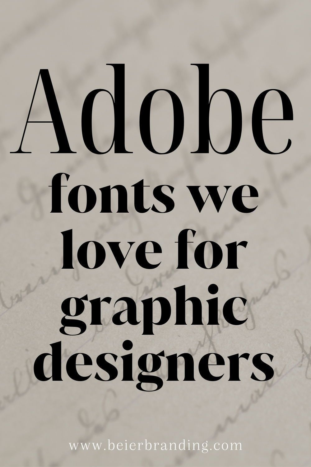 Adobe Fonts We Love For Graphic Designers