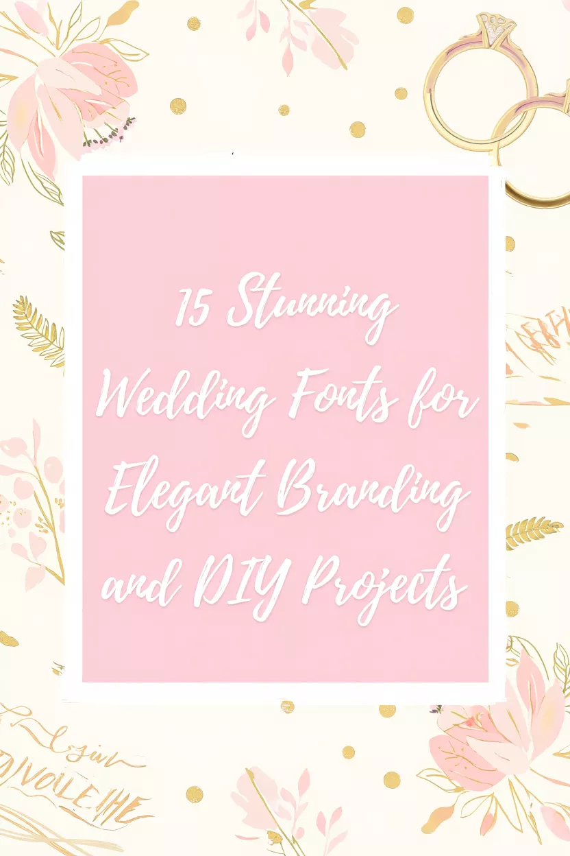 15 Stunning Wedding Fonts for Elegant Branding and DIY Projects