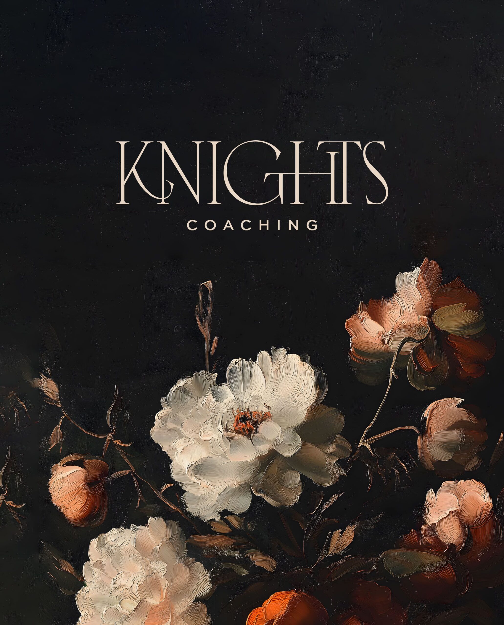 Dark Academia Branding with Bold Typography & Floral Details