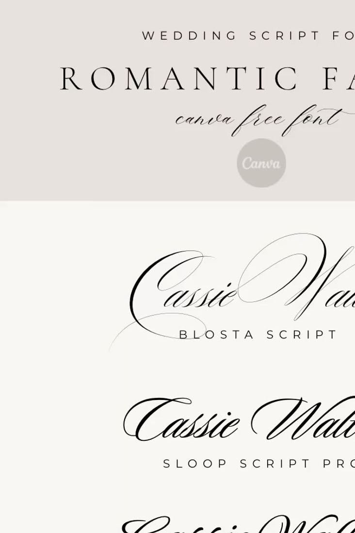 Romantic fancy wedding serif font — Canva Free Font