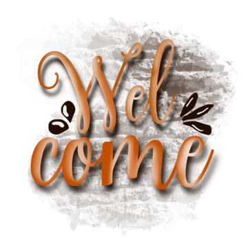 Brown Stone Hd Transparent, Welcome Brown Text And Stone Wall In Backside, Welcome, Text, Lettering PNG Image For Free Download