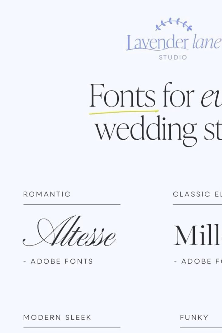 The best fonts for your wedding style