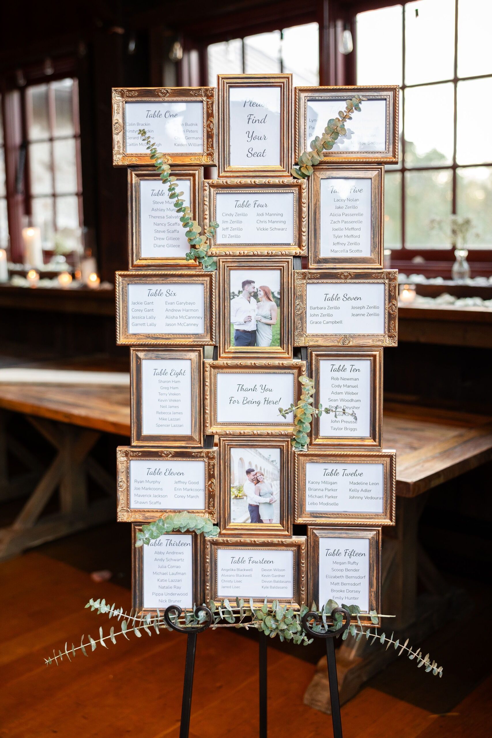 Gold Frame Seating Chart