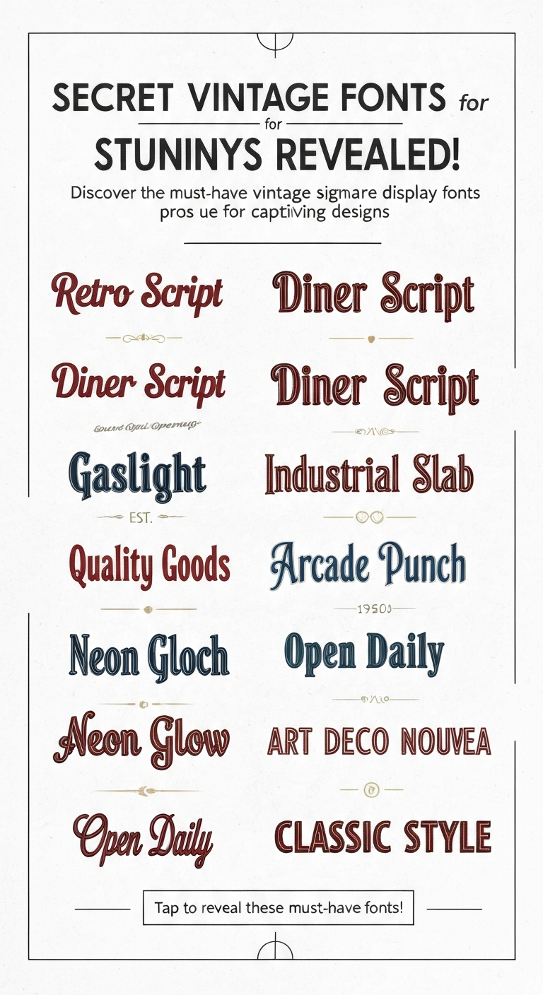 Secret Vintage Fonts for Stunning Displays Revealed!