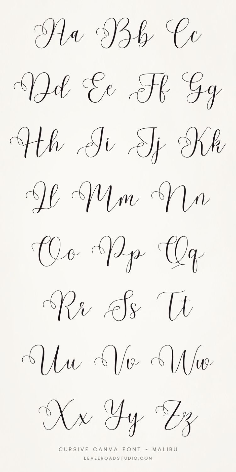 Serif Fonts and Pretty Cursive Fonts Alphabet Collection