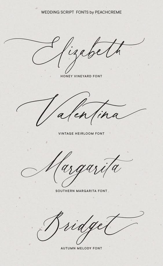 Wedding Fonts