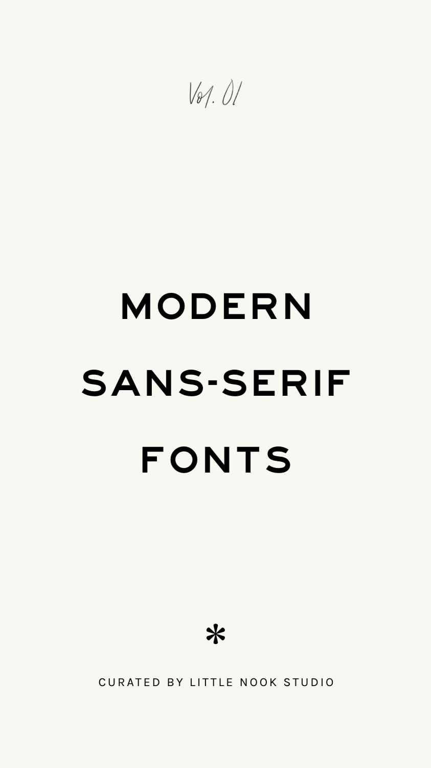 Modern Sans Serif Fonts For Your Next Logo or Design Project