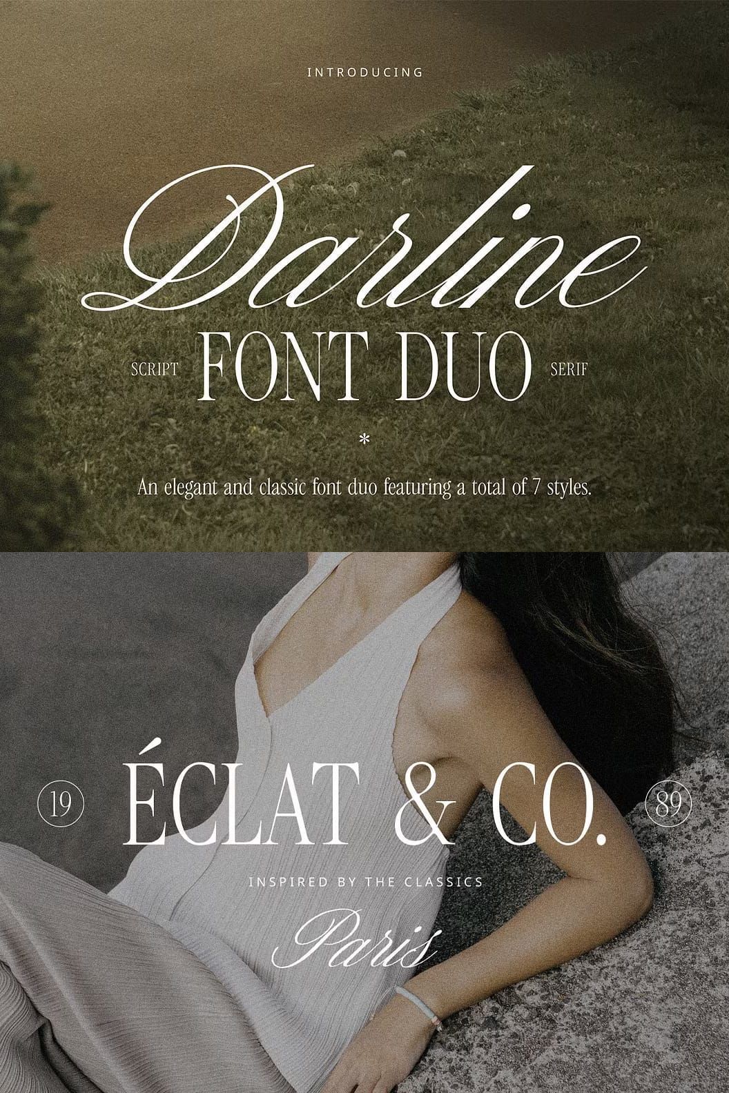 Darline Font Duo We have a good set of free and premium display fonts which can✨ 🖤