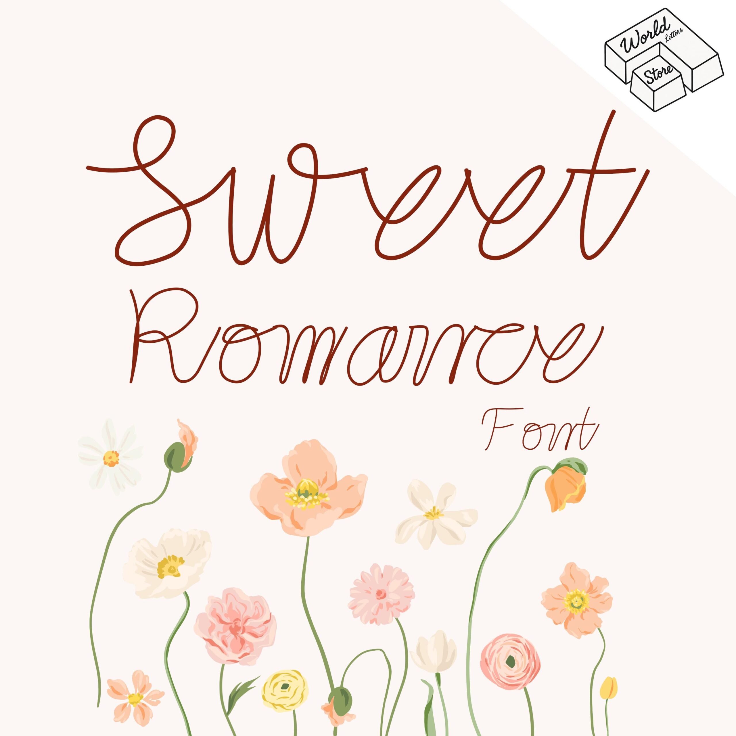 Sweet Romance Font: Handwritten Script for Wedding Invitations (TTF)