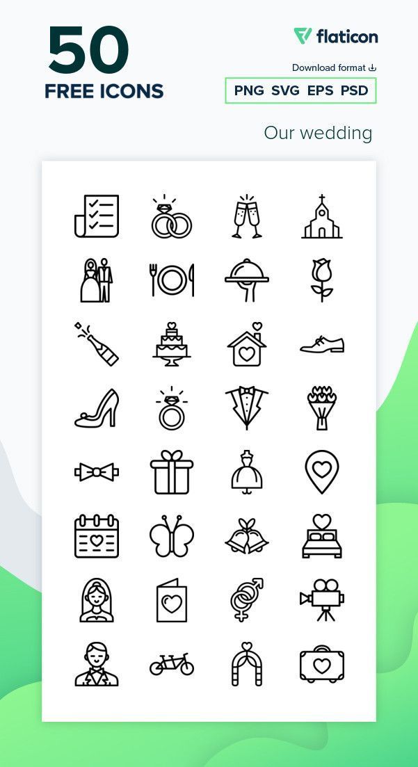 50 Free Vector Icons of Our Wedding Designed by Freepik