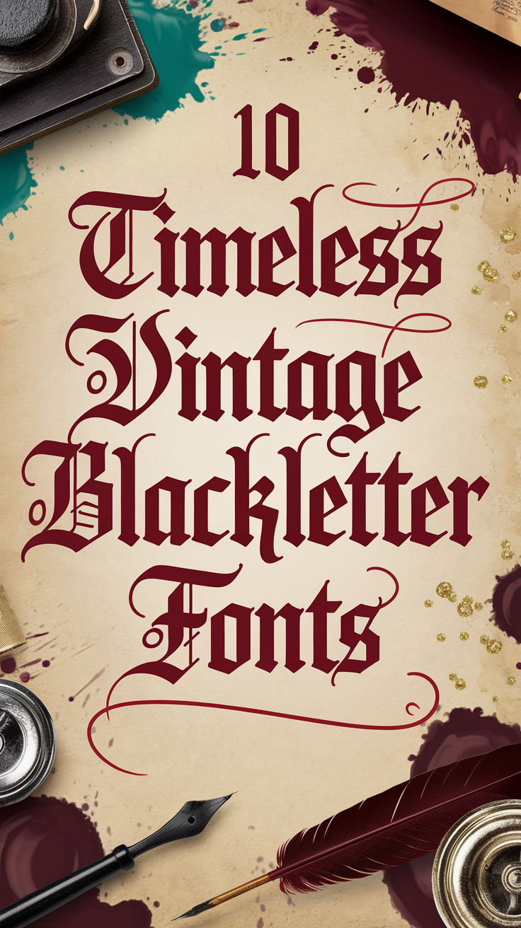 10 Timeless Vintage Blackletter Fonts for Classic Style