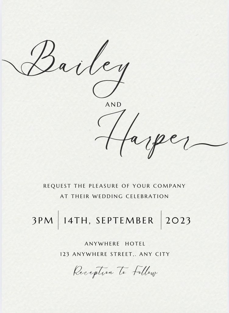 Modèle d’invitation de mariage