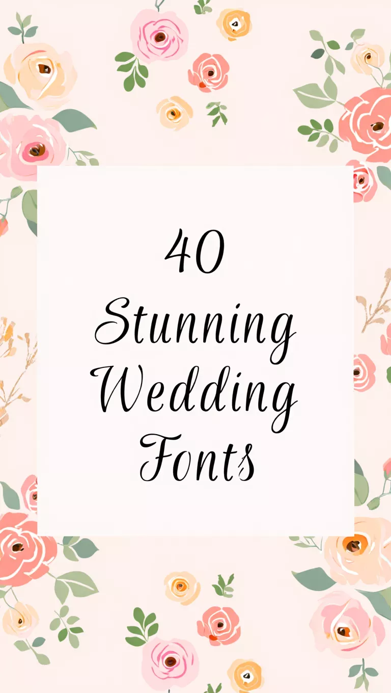 40 Stunning Wedding Fonts for Elegant Branding & Design