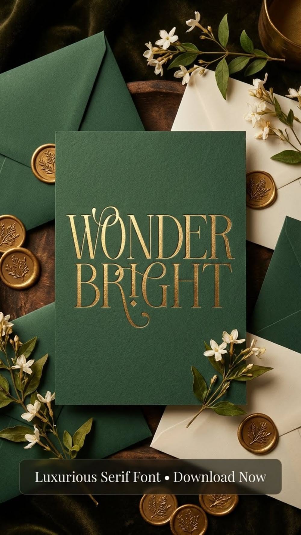 Luxurious Gold Foil Font — Wonder Bright Serif
