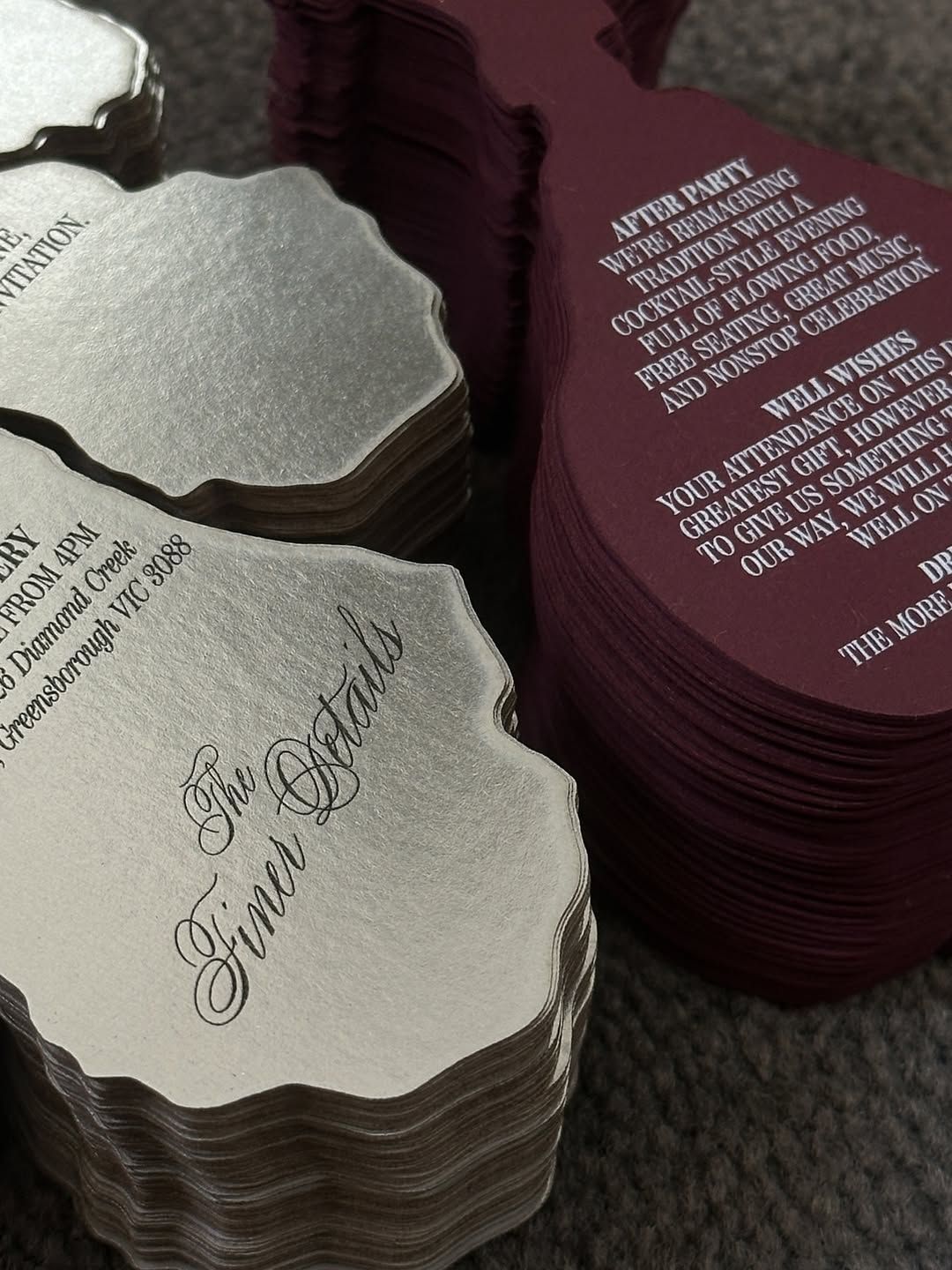 Modern Silver Chrome Wedding Stationery