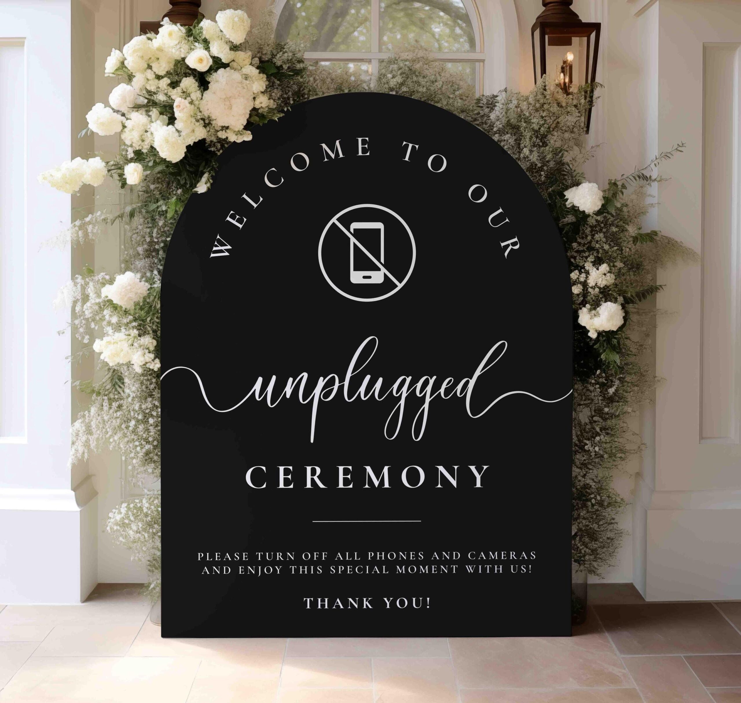 Acrylic Unplugged Ceremony Sign | Unplugged Wedding Sign | Custom Wedding Sign | Wedding Sign | Welcome to our Unplugged Ceremony Sign