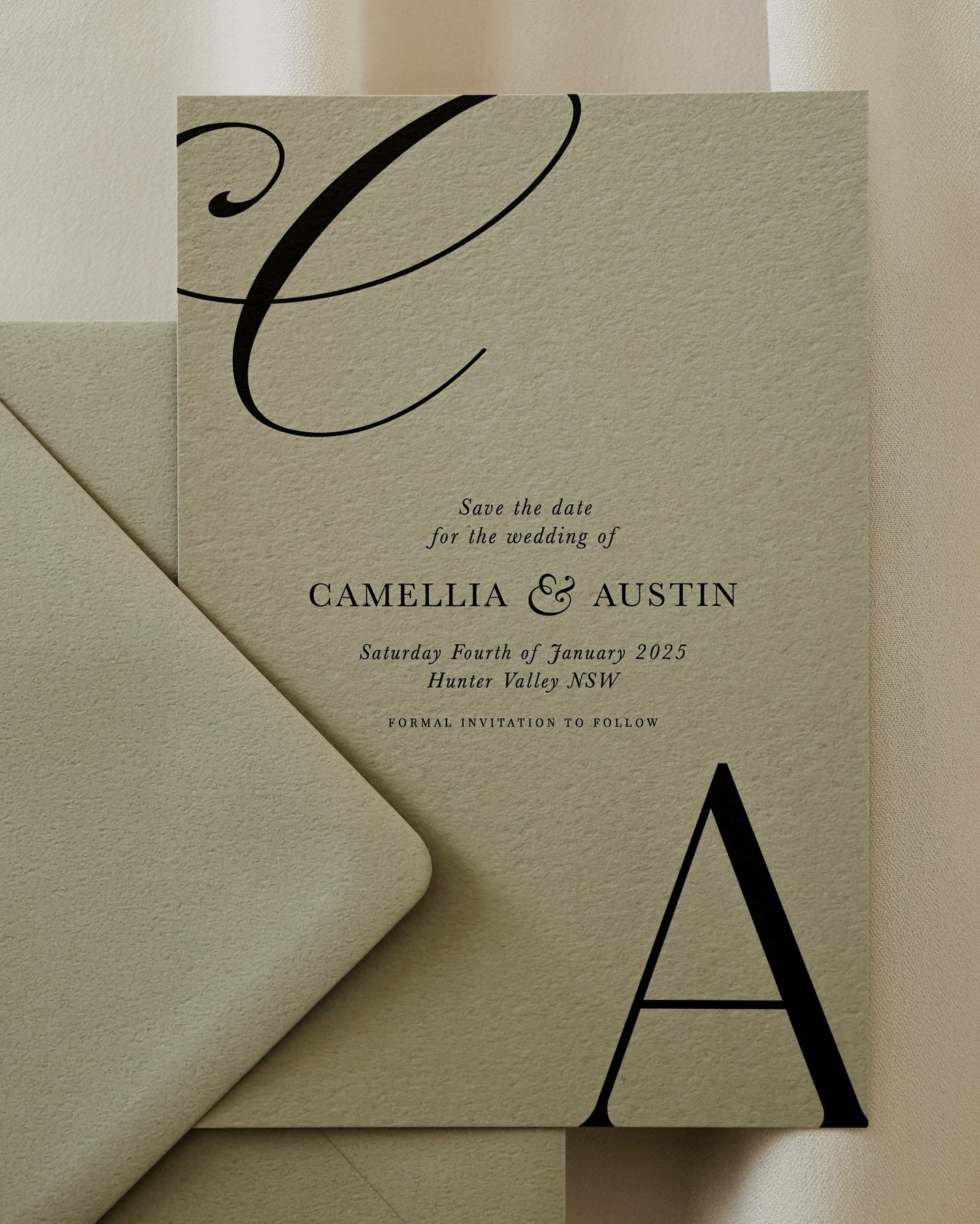 Save The Date Invite Design Elegant typography | Luxury Digital Template