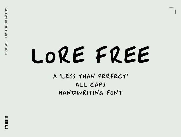 LORE Free Handwritten Font — TYPEHEIST Font Foundry