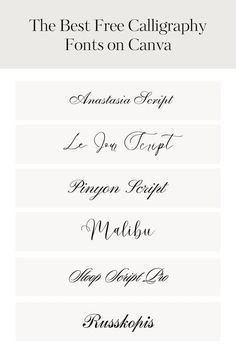 Discover the Best Free Script Fonts on Canva