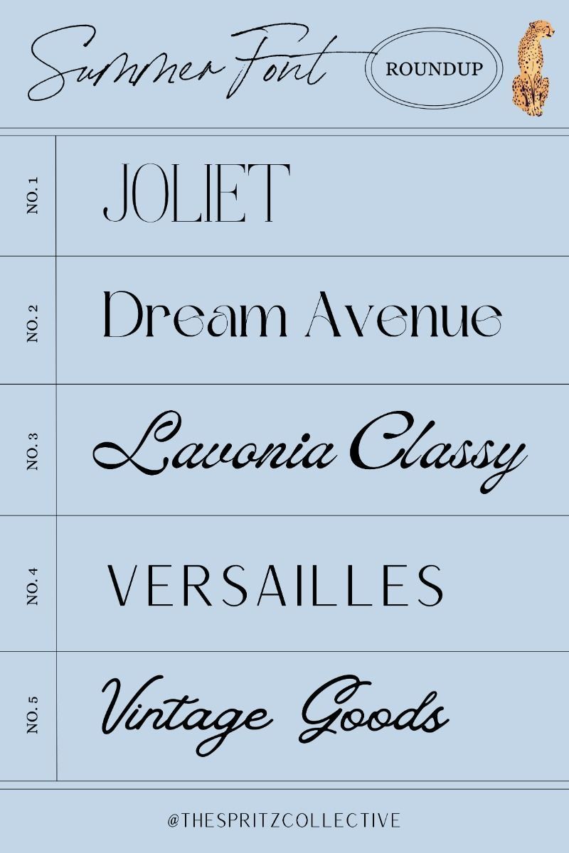 Summer Canva Font Roundup