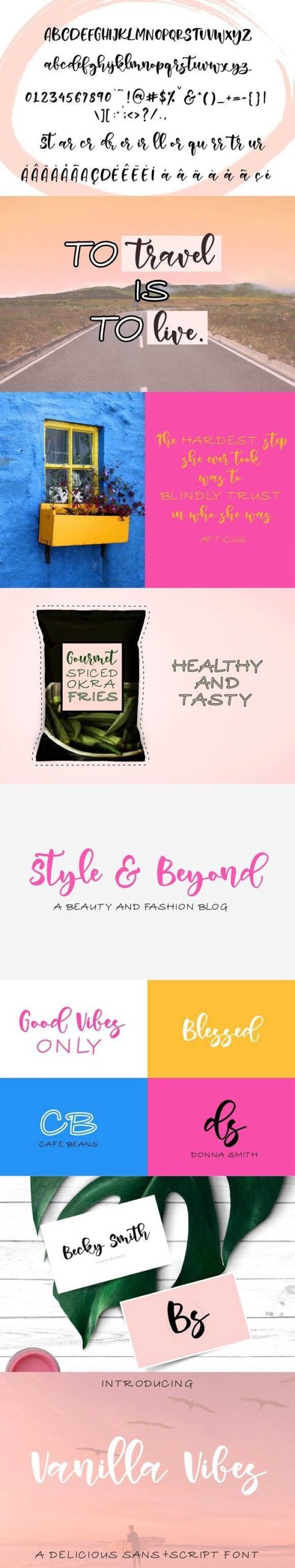 Vanilla Vibes Font Duo | Fancy Fonts