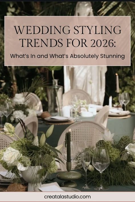 Wedding Styling Trends for 2026: What’s In and What’s Absolutely Stunning — Creatala Studio