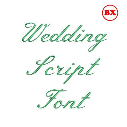 Wedding Script Embrilliance Embroidery Font