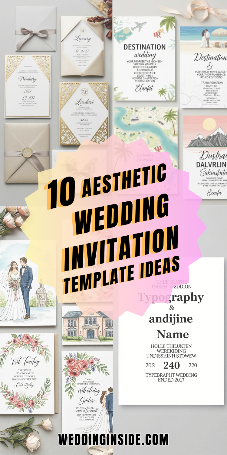 Aesthetic Wedding Invitations Templates: 10 Beautiful Designs