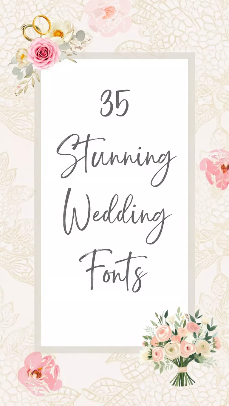 35 Stunning Wedding Fonts for Elegant Branding & Design