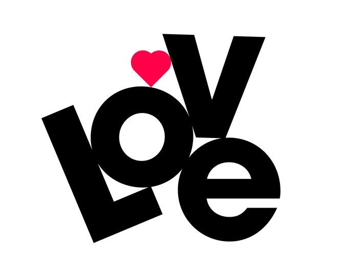 Love With Heart SVG | Love, Wedding SVG Cut Files | Valentine’s Day Svgs | Hand Lettered Cursive Text | Digital DOWNLOAD — Etsy