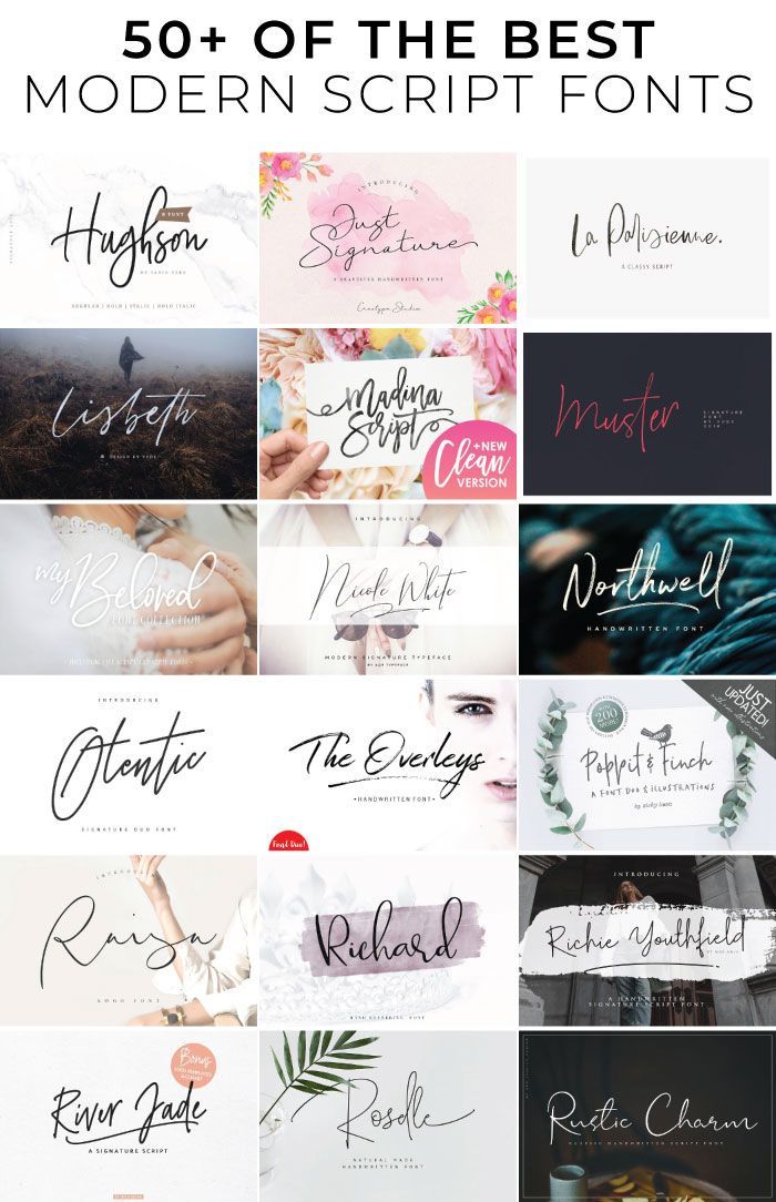 50+ of the BEST Modern Script Fonts