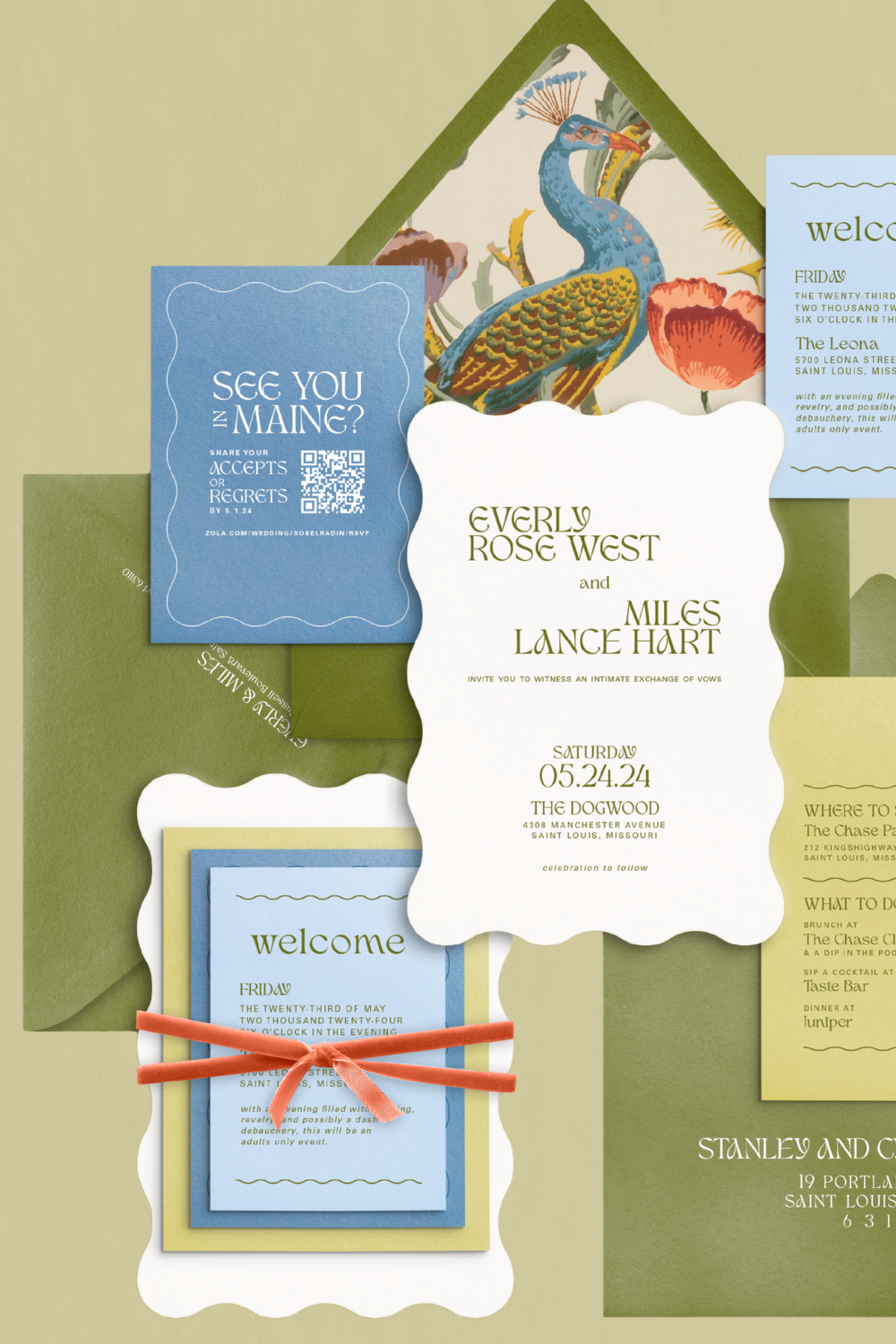 Wedding Invitation Card Template With Modern and Quirky Aesthetic
