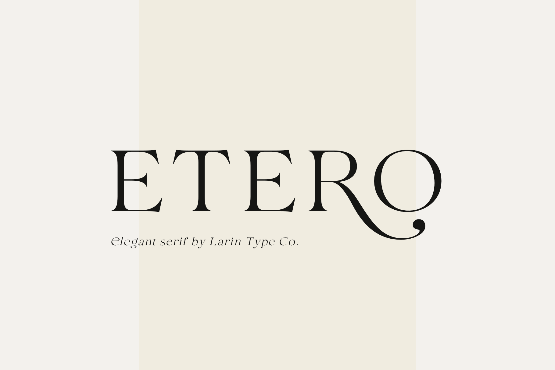 Etero — Elegant Serif Typeface — Video/Digital License — 1M+ Views or Commercial Use