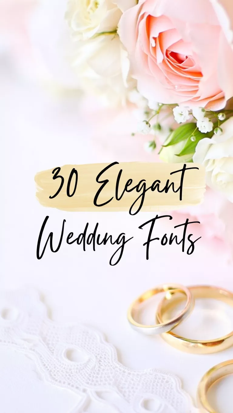 30 Elegant Wedding Fonts for Stunning Bridal Designs