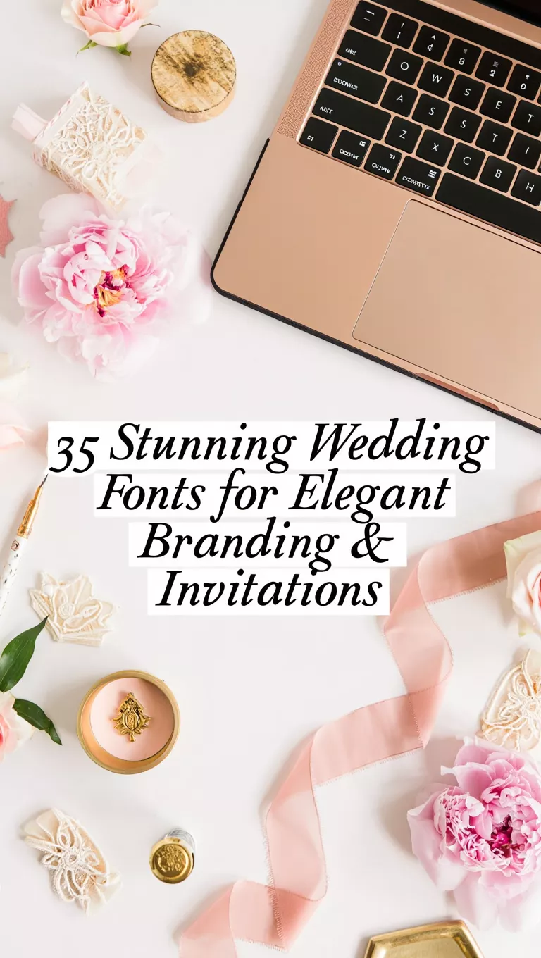 35 Stunning Wedding Fonts for Elegant Branding & Invitations