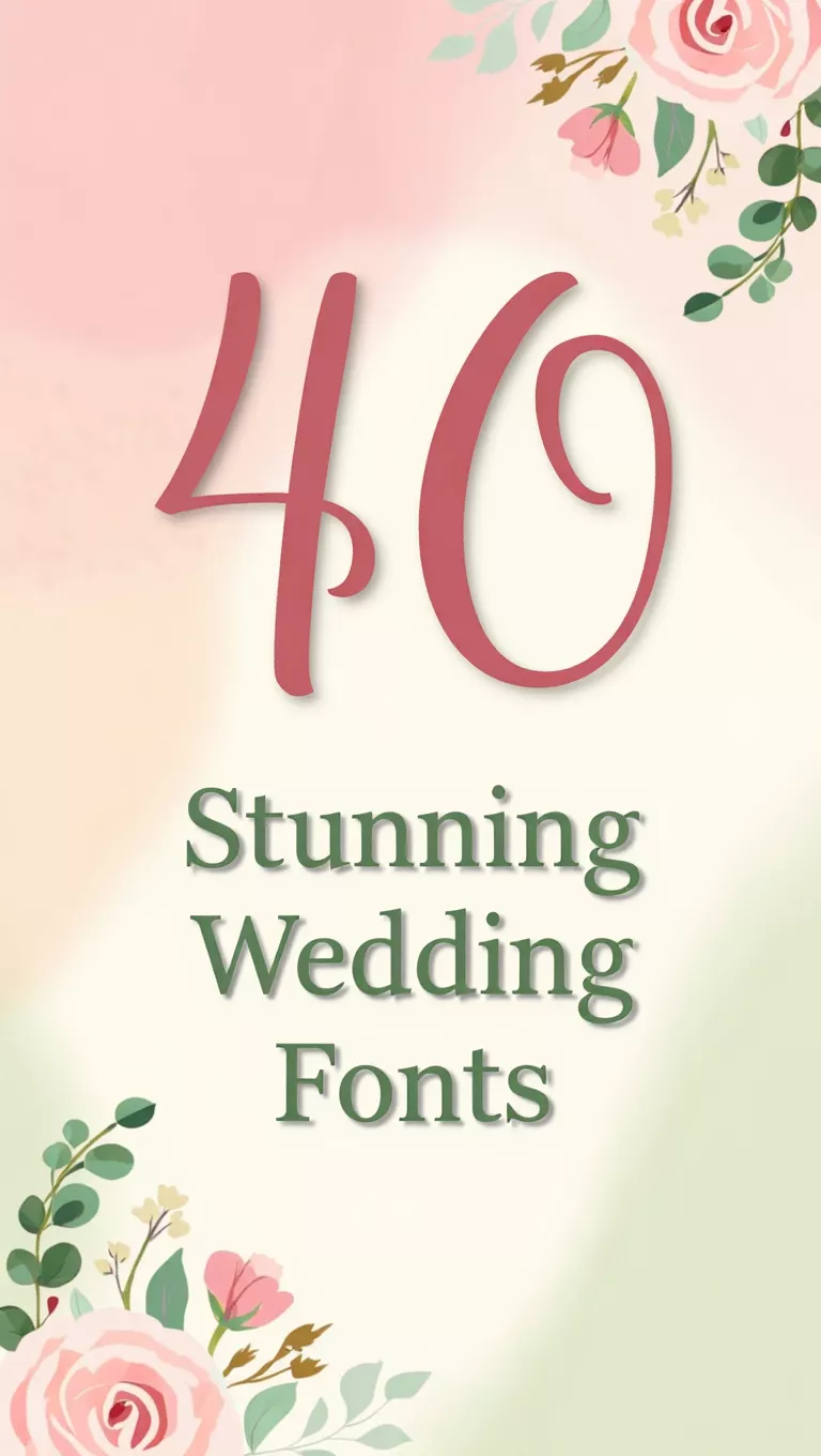 40 Stunning Wedding Fonts for Elegant Invitations & Branding