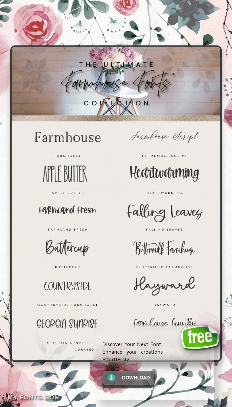 Enchanting Farmhouse Fonts: Free Download