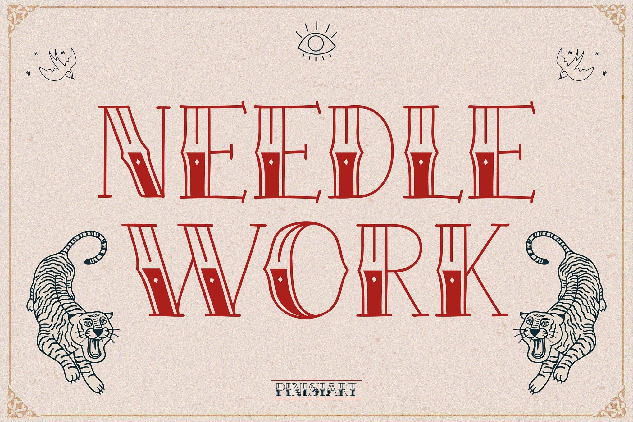 Tattoo Font — Needlework