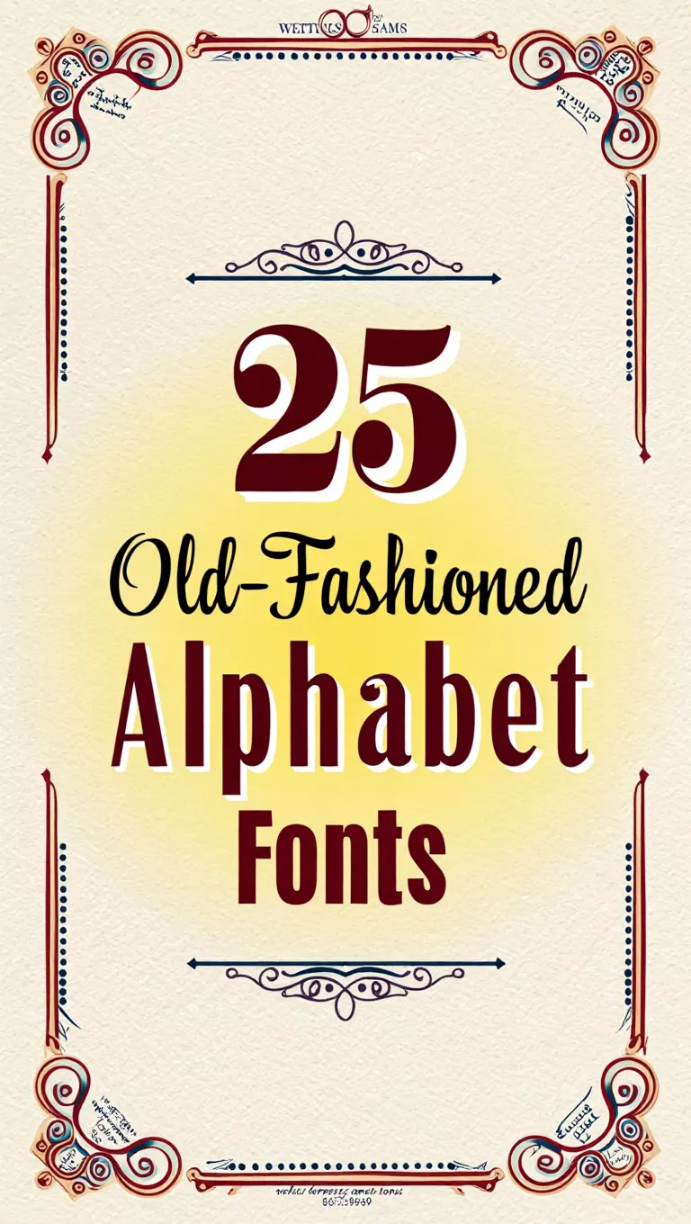 25 Old-Fashioned Alphabets with Intricate Borders & Letters