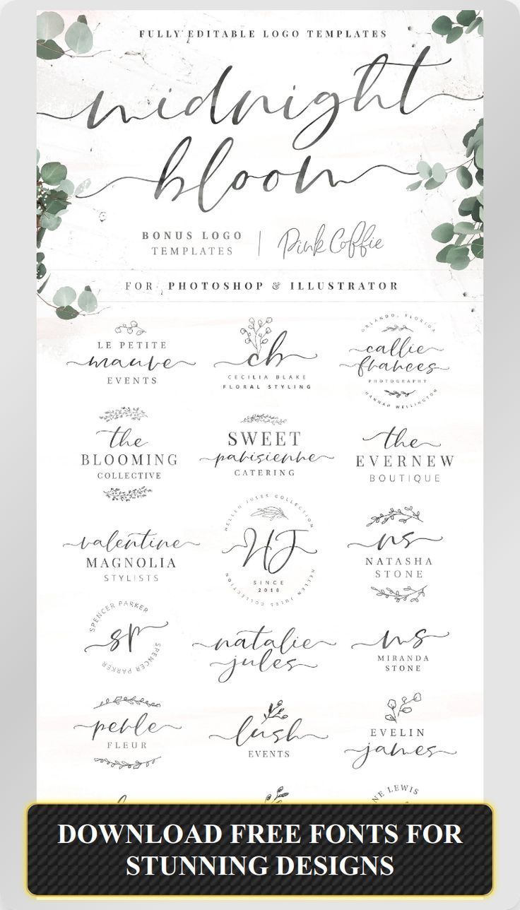 Midnight Bloom Free Fonts for Stunning Logos