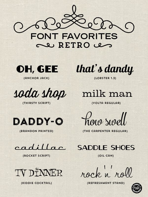 Font Favorites — Retro