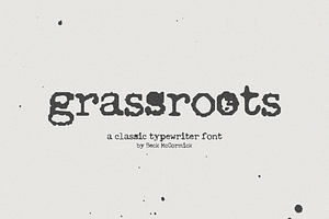 Grassroots Typewriter Font
