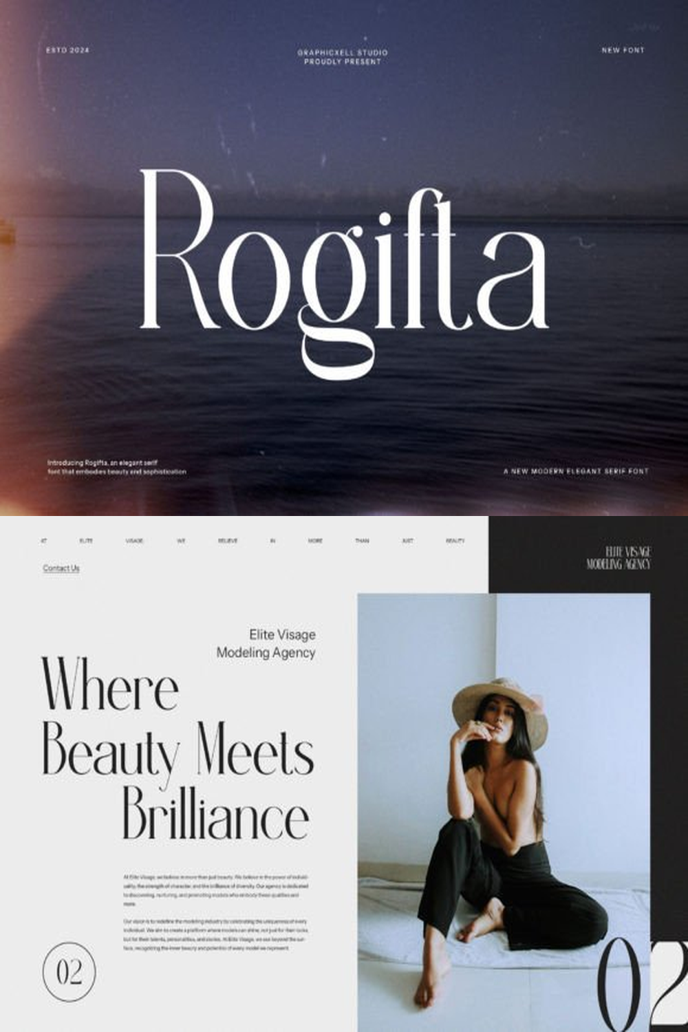Rogifta Font: Sophisticated Serif for Elegant Branding and Logo Design