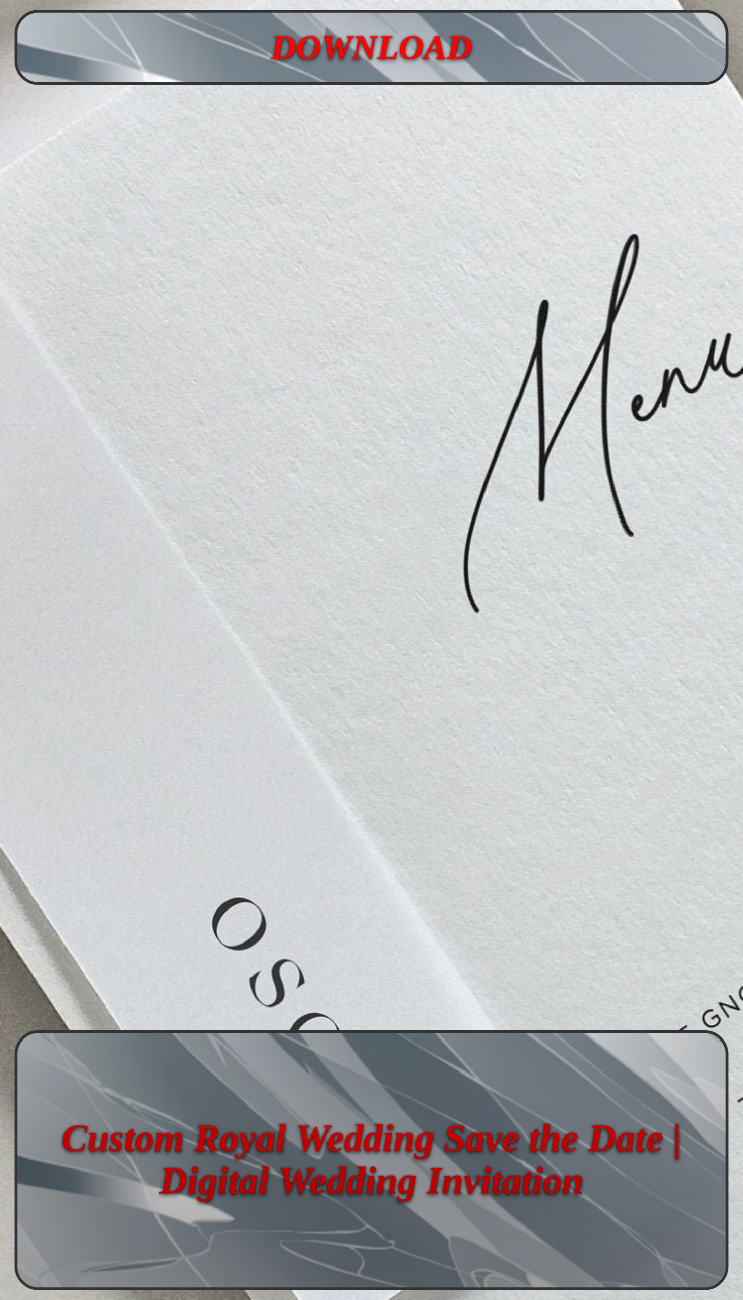 Custom Royal Wedding Save the Date | Digital Wedding Invitation