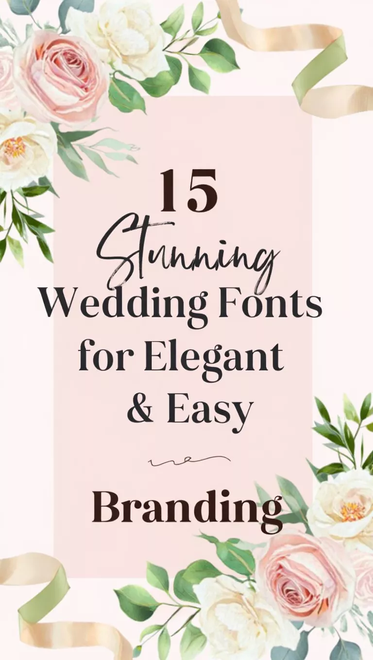 15 Stunning Wedding Fonts for Elegant & Easy Branding